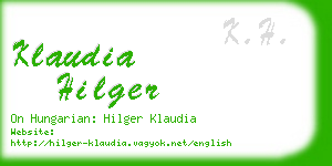 klaudia hilger business card